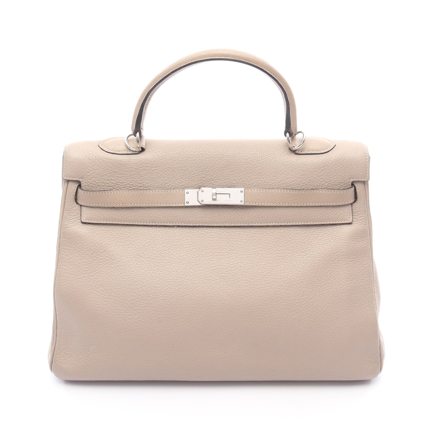 ケリー35 ハンドバッグ トゴ グレーベージュ シルバー金具 内縫い 2WAY □F刻印 エルメス バッグ HERMES