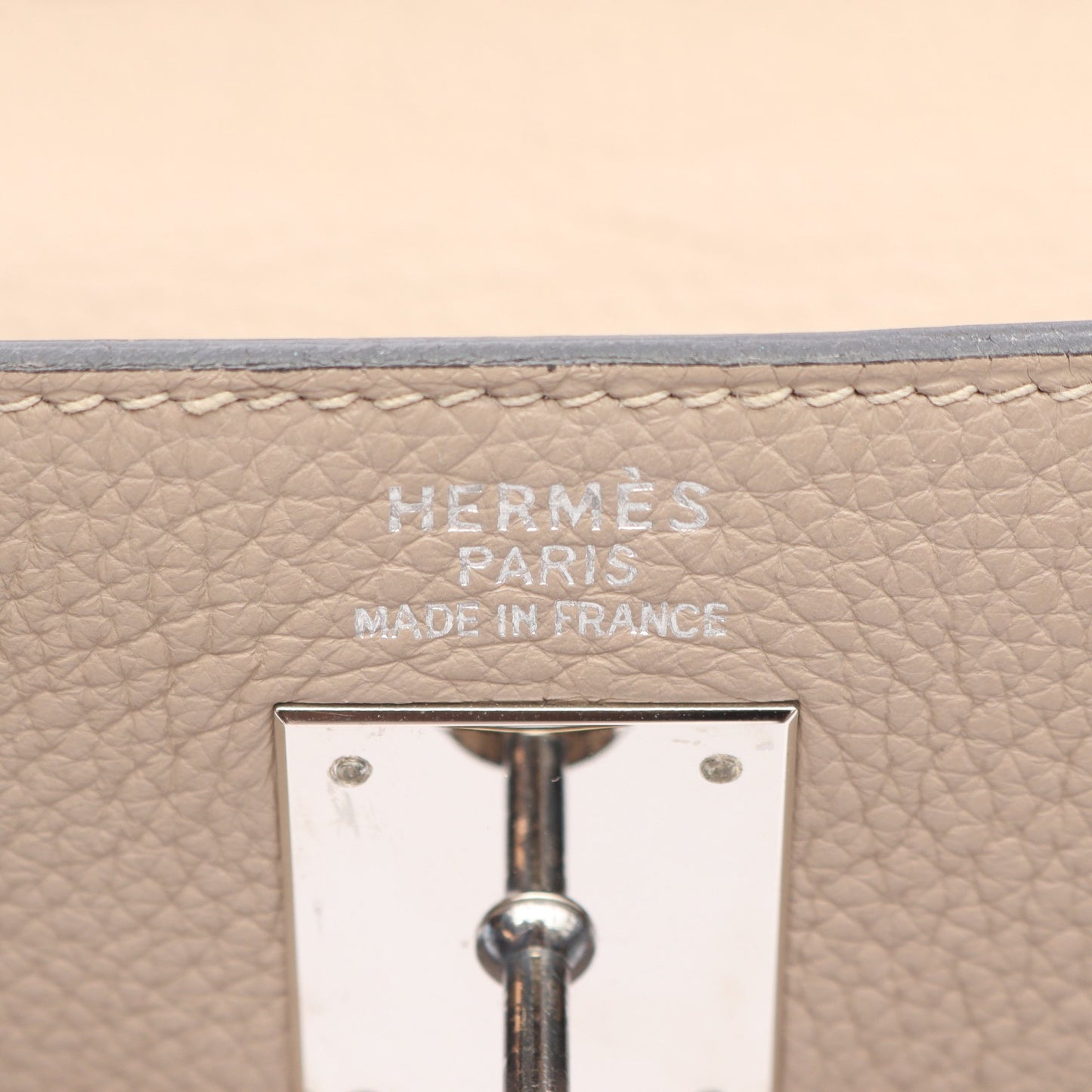 ケリー35 ハンドバッグ トゴ グレーベージュ シルバー金具 内縫い 2WAY □F刻印 エルメス バッグ HERMES