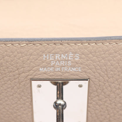 ケリー35 ハンドバッグ トゴ グレーベージュ シルバー金具 内縫い 2WAY □F刻印 エルメス バッグ HERMES