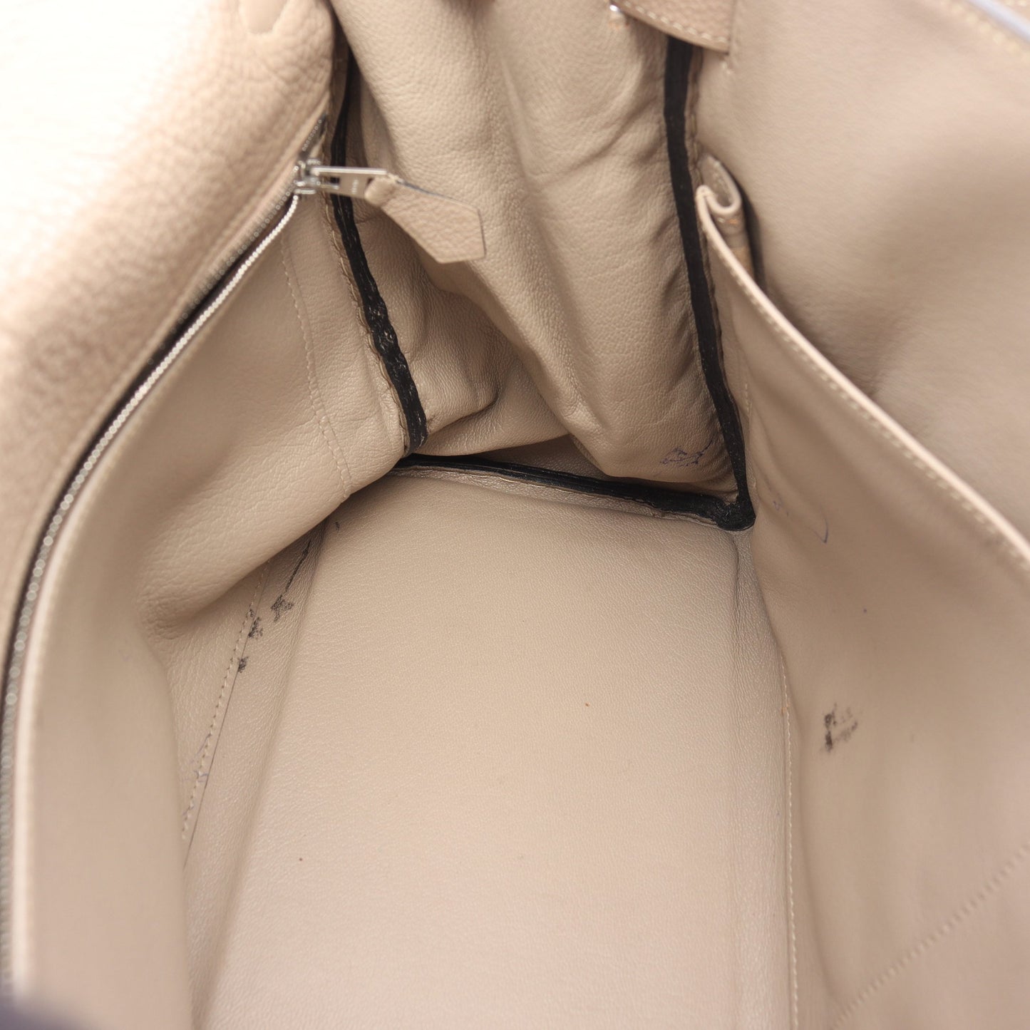 ケリー35 ハンドバッグ トゴ グレーベージュ シルバー金具 内縫い 2WAY □F刻印 エルメス バッグ HERMES