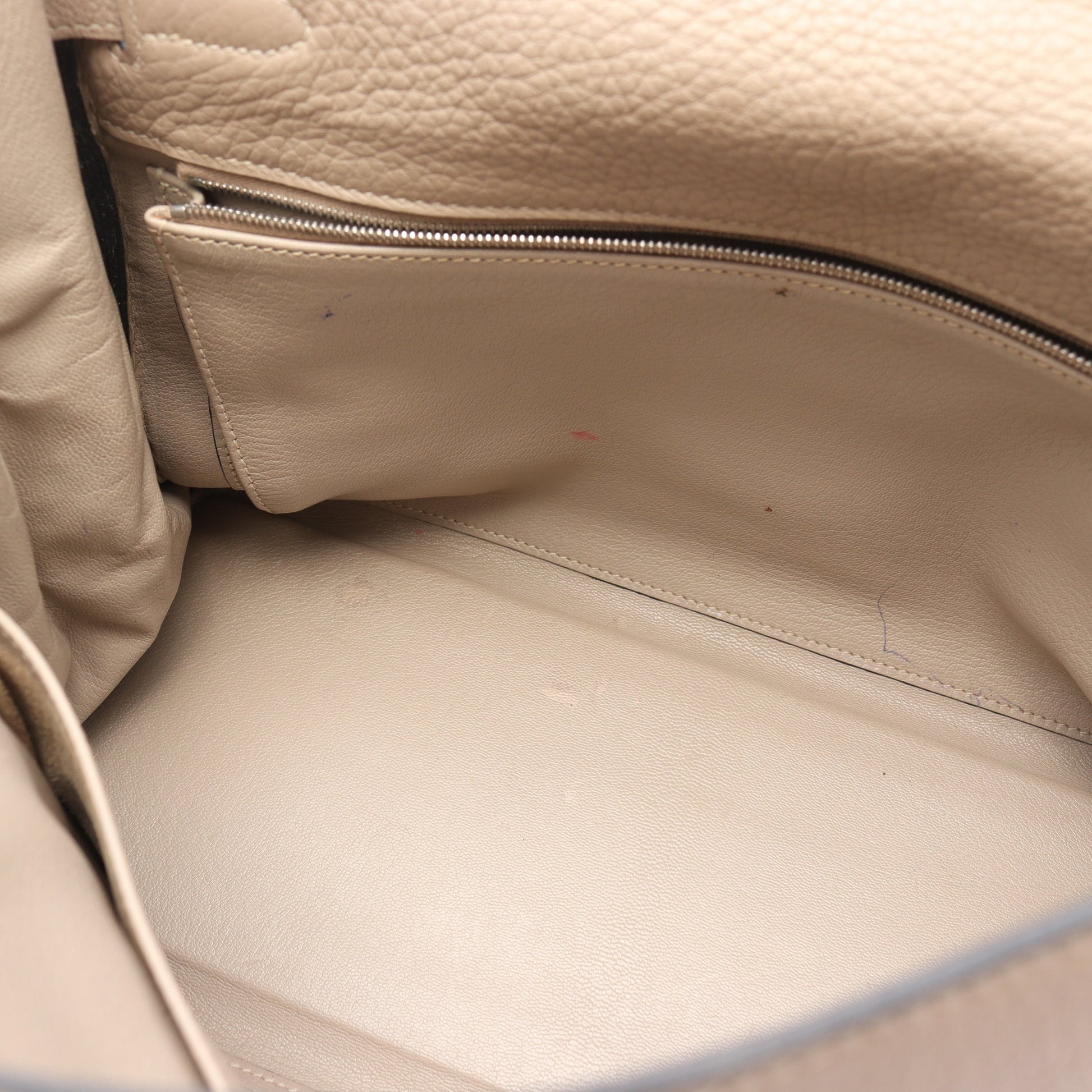 ケリー35 ハンドバッグ トゴ グレーベージュ シルバー金具 内縫い 2WAY □F刻印 エルメス バッグ HERMES