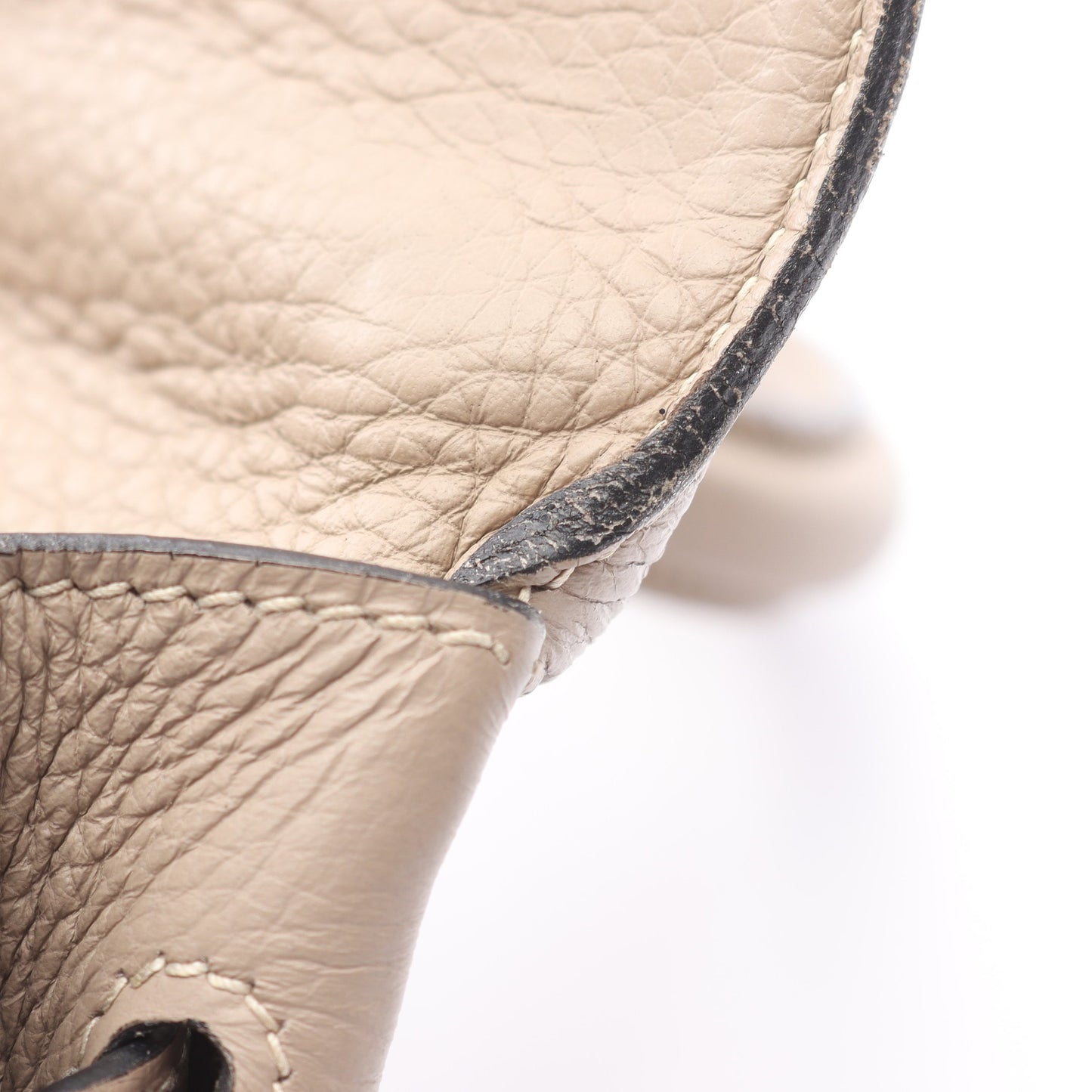 ケリー35 ハンドバッグ トゴ グレーベージュ シルバー金具 内縫い 2WAY □F刻印 エルメス バッグ HERMES