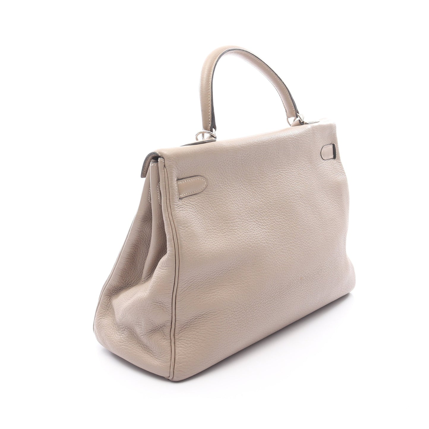 ケリー35 ハンドバッグ トゴ グレーベージュ シルバー金具 内縫い 2WAY □F刻印 エルメス バッグ HERMES