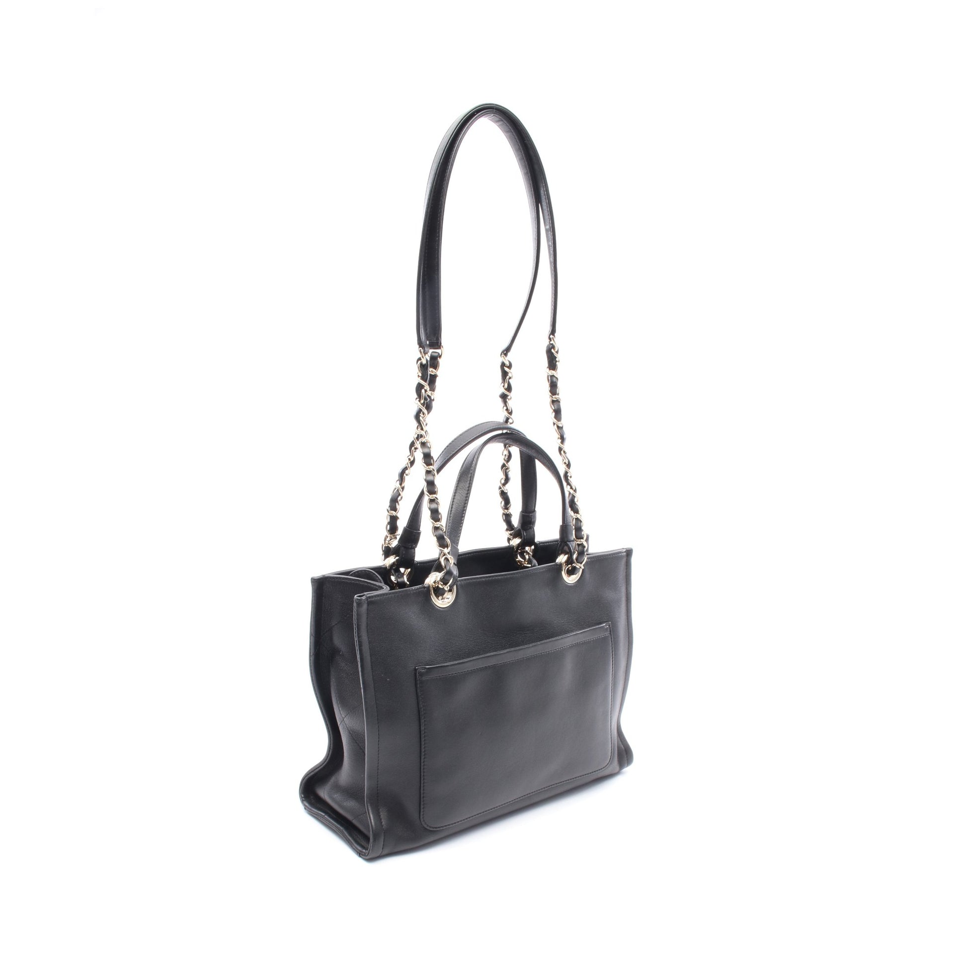 ココマーク チェーンショルダーバッグ レザー ブラック ゴールド金具 2WAY シャネル バッグ CHANEL