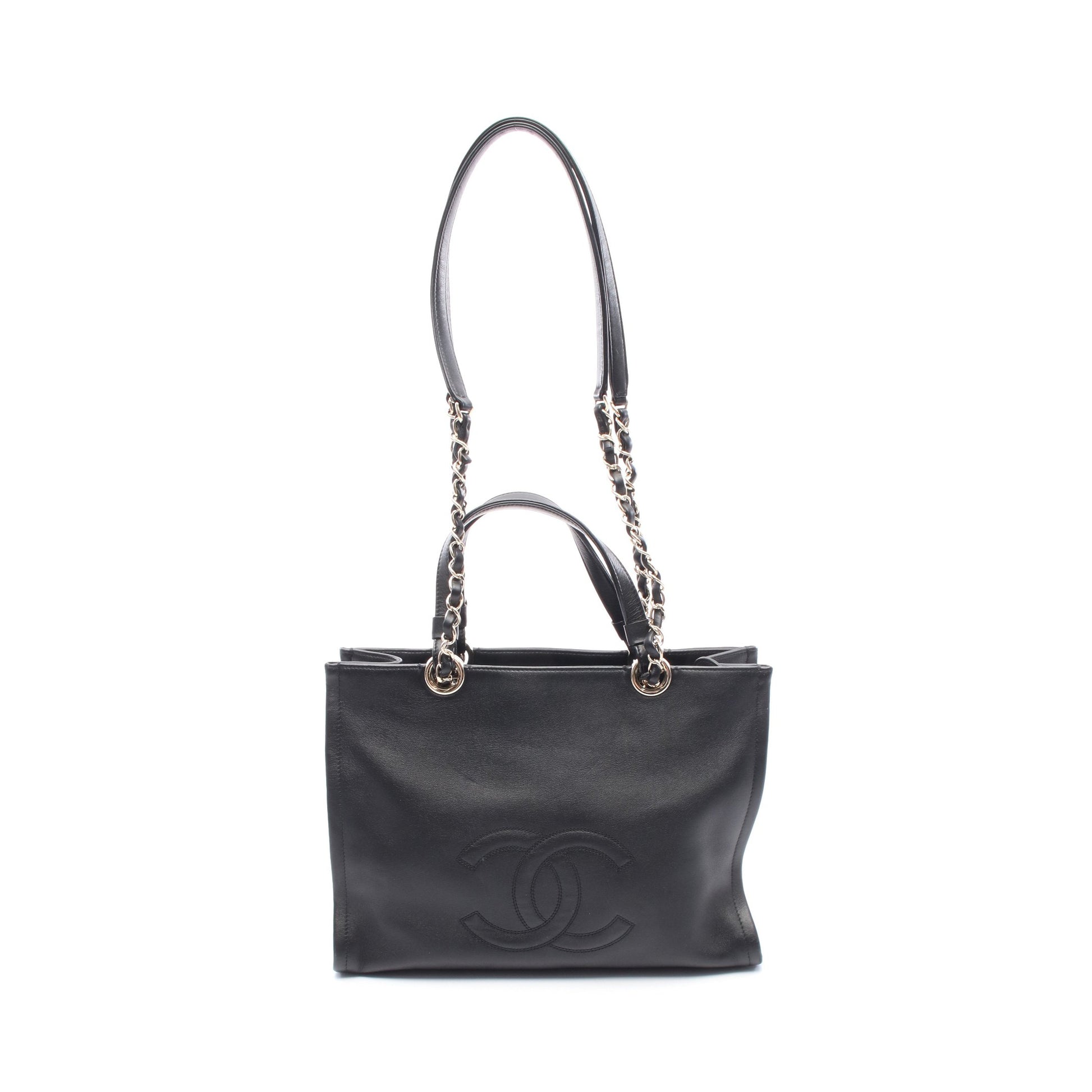 ココマーク チェーンショルダーバッグ レザー ブラック ゴールド金具 2WAY シャネル バッグ CHANEL