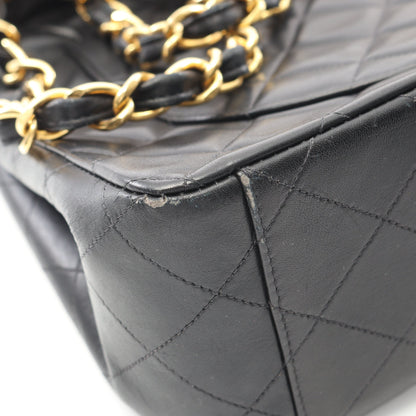 デカマトラッセ34 Wチェーンショルダーバッグ ラムスキン ブラック ゴールド金具 シャネル バッグ CHANEL