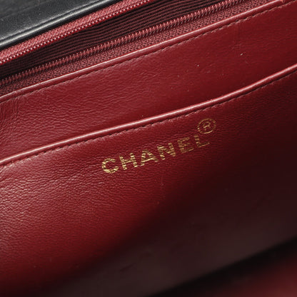 デカマトラッセ34 Wチェーンショルダーバッグ ラムスキン ブラック ゴールド金具 シャネル バッグ CHANEL