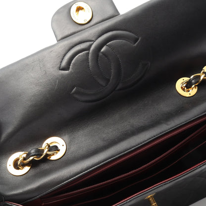デカマトラッセ34 Wチェーンショルダーバッグ ラムスキン ブラック ゴールド金具 シャネル バッグ CHANEL
