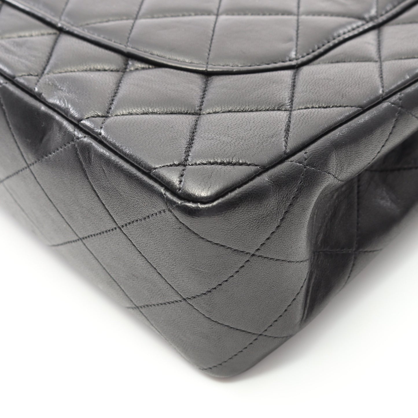 デカマトラッセ 30 シングルフラップ Wチェーンショルダーバッグ ラムスキン ブラック ゴールド金具 シャネル バッグ CHANEL