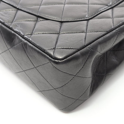 デカマトラッセ 30 シングルフラップ Wチェーンショルダーバッグ ラムスキン ブラック ゴールド金具 シャネル バッグ CHANEL