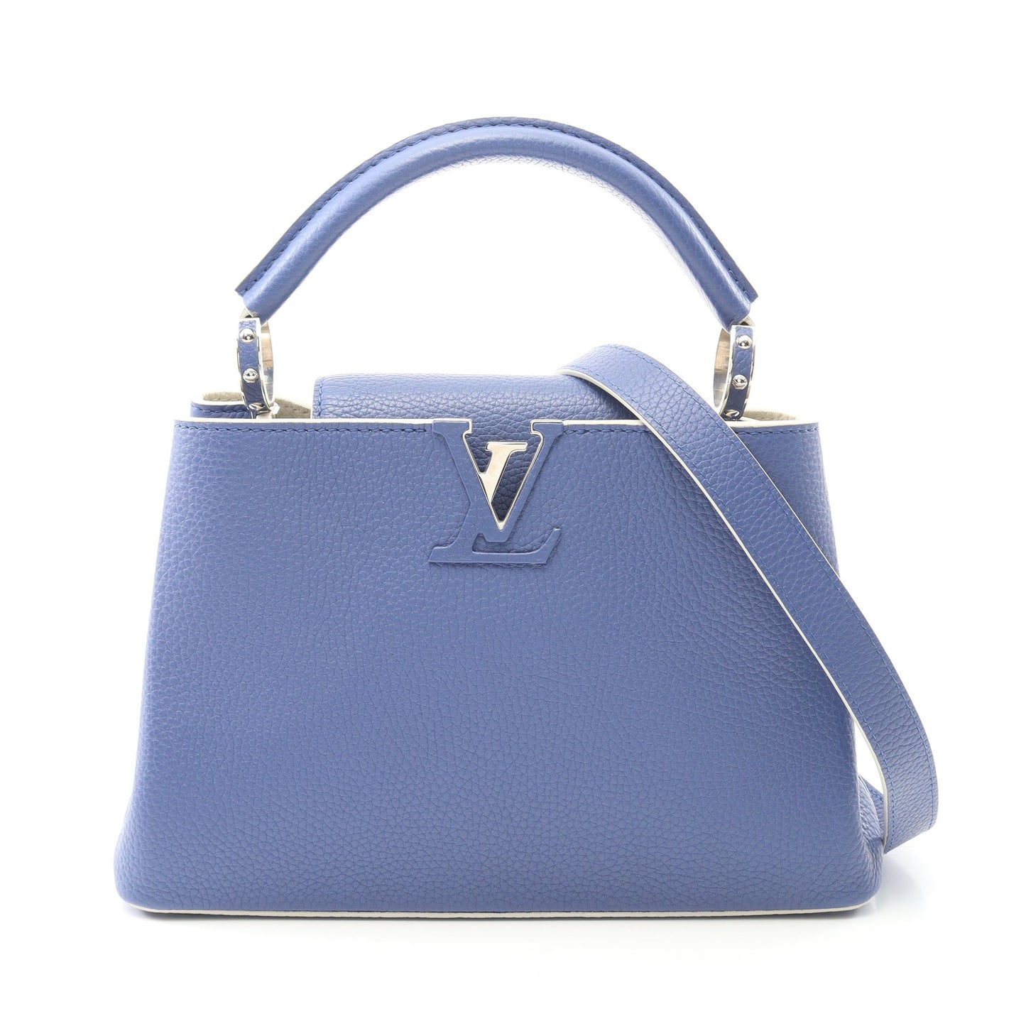 カプシーヌ MM ハンドバッグ レザー パイソン ブルー 2WAY ルイヴィトン バッグ LOUIS VUITTON