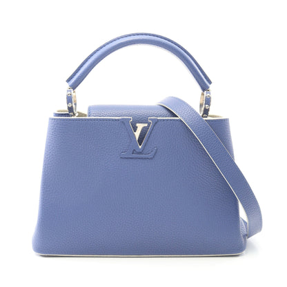 カプシーヌ MM ハンドバッグ レザー パイソン ブルー 2WAY ルイヴィトン バッグ LOUIS VUITTON