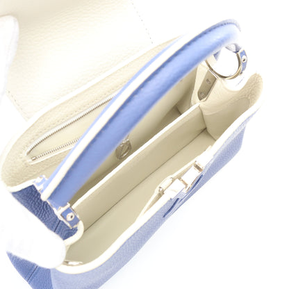 カプシーヌ MM ハンドバッグ レザー パイソン ブルー 2WAY ルイヴィトン バッグ LOUIS VUITTON