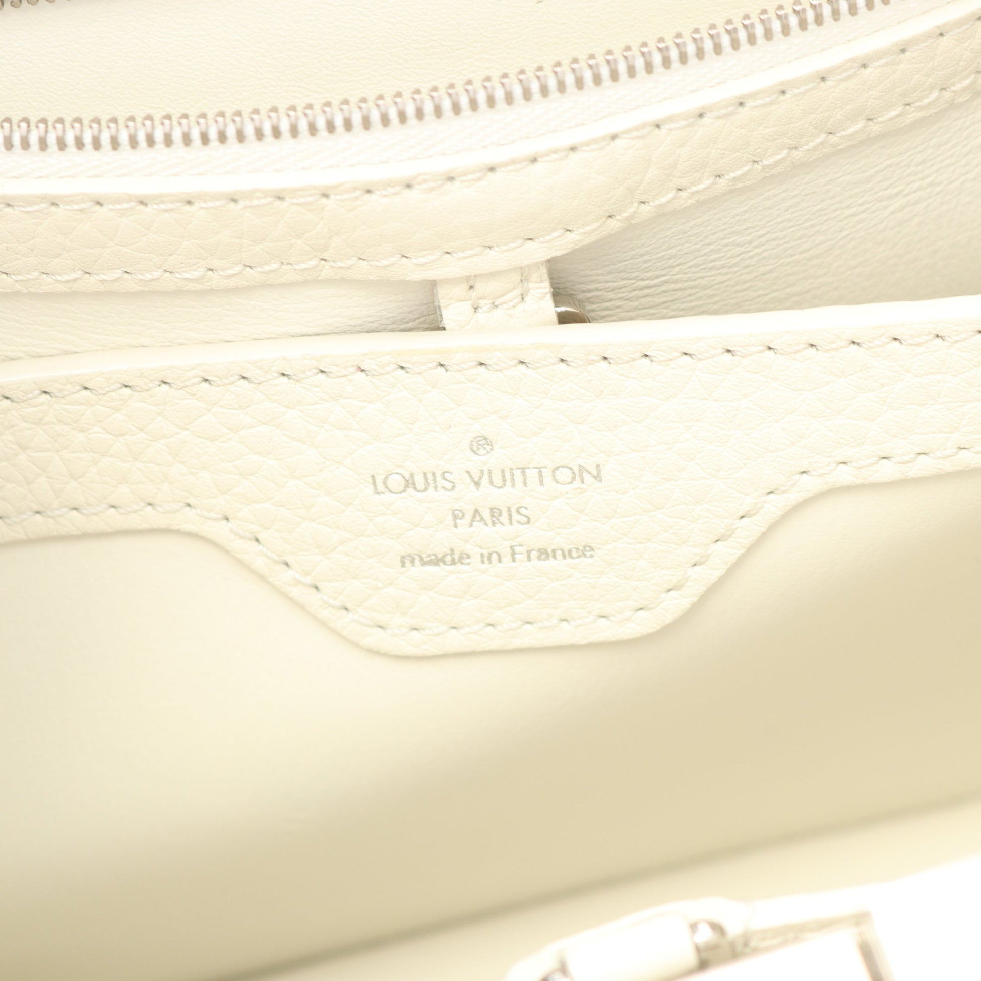 カプシーヌ MM ハンドバッグ レザー パイソン ブルー 2WAY ルイヴィトン バッグ LOUIS VUITTON