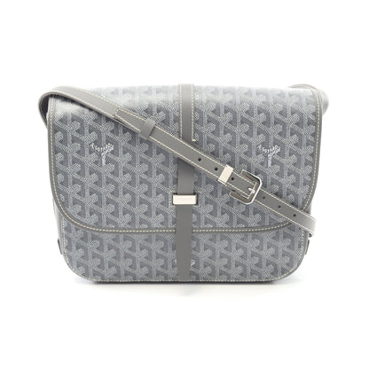 ベルヴェデーレMM ショルダーバッグ コーティングキャンバス レザー グレー ホワイト ゴヤール バッグ GOYARD