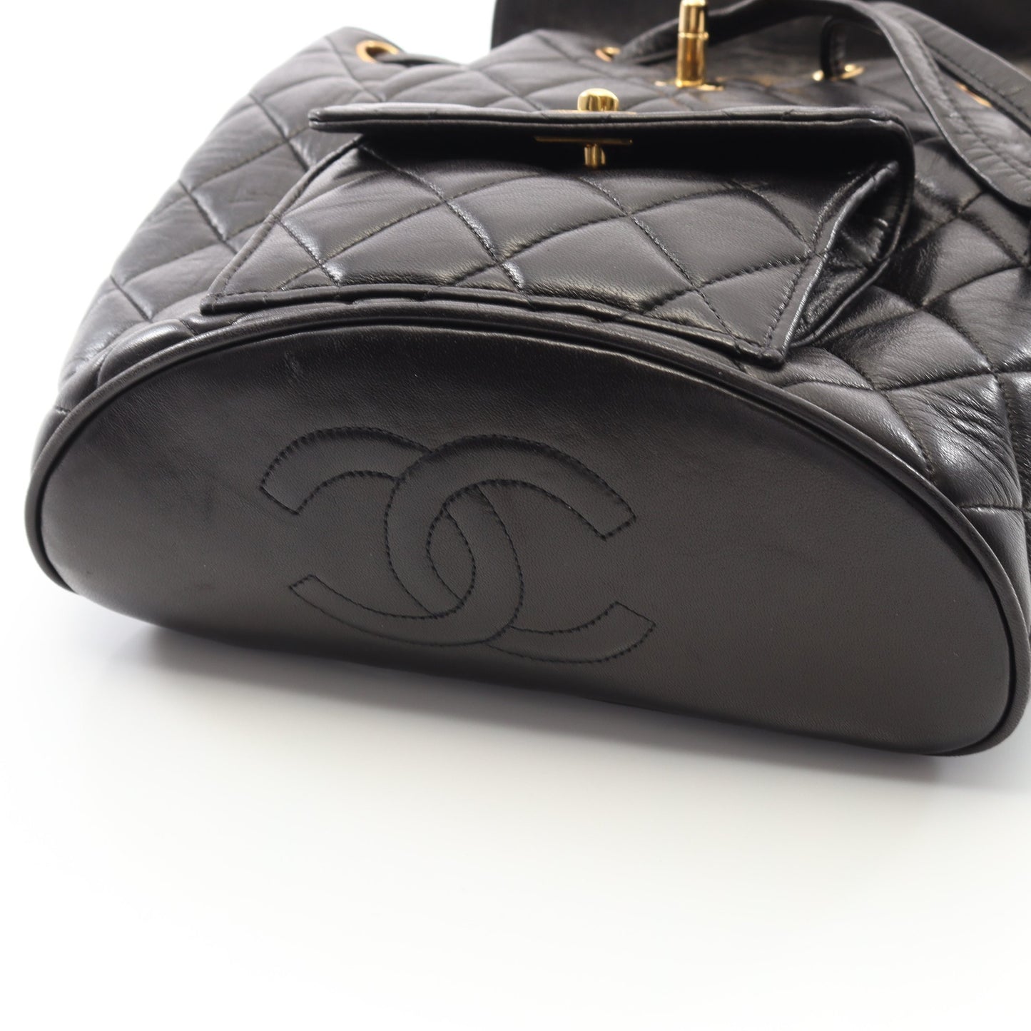マトラッセ バックパック リュックサック ラムスキン ブラック ゴールド金具 シャネル バッグ CHANEL