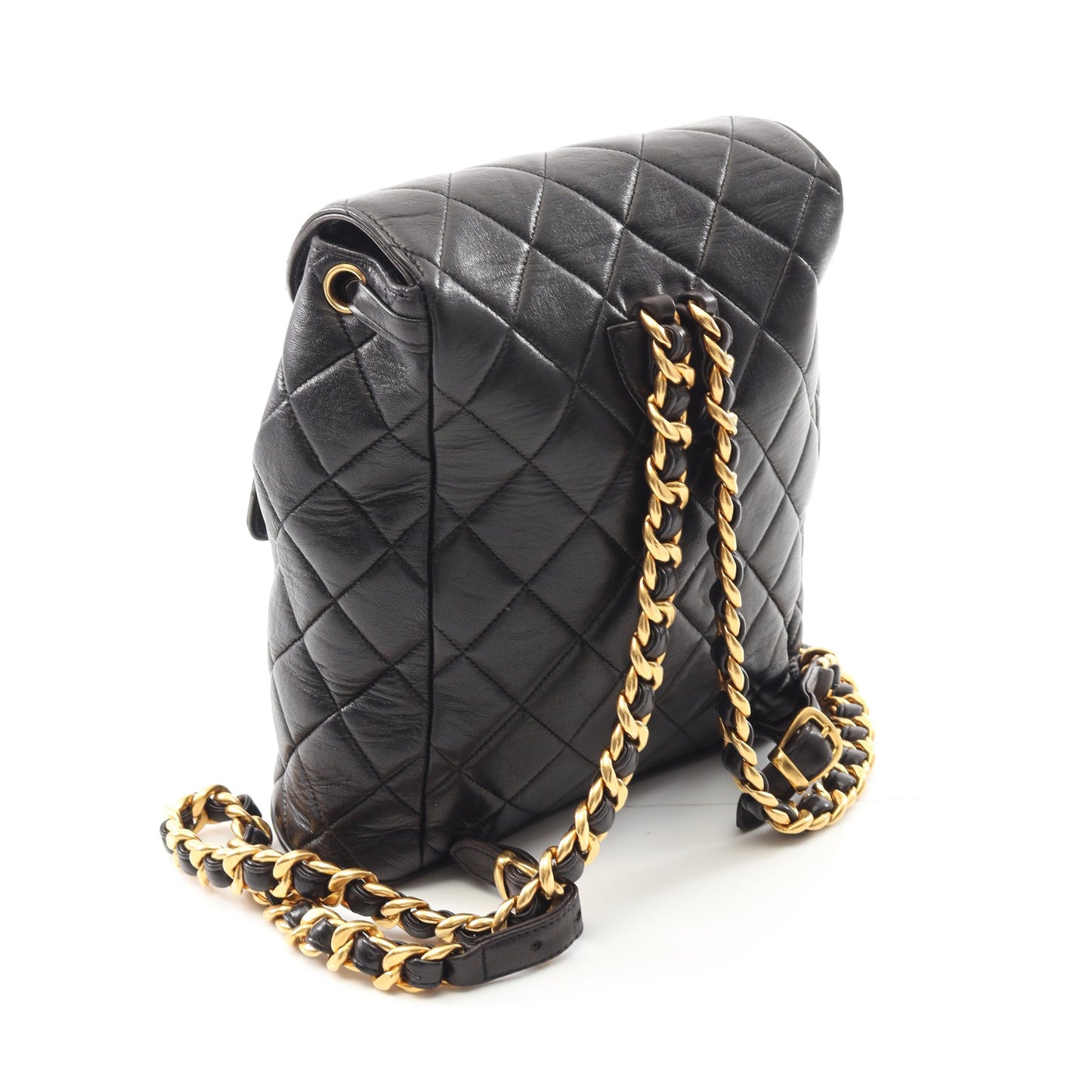 マトラッセ バックパック リュックサック ラムスキン ブラック ゴールド金具 シャネル バッグ CHANEL