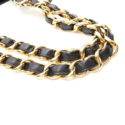 デカココマーク チェーンショルダーバッグ チェーントートバッグ レザー ブラック ゴールド金具 シャネル バッグ CHANEL