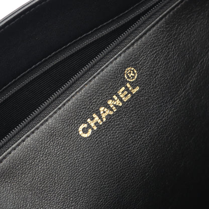 デカココマーク チェーンショルダーバッグ チェーントートバッグ レザー ブラック ゴールド金具 シャネル バッグ CHANEL