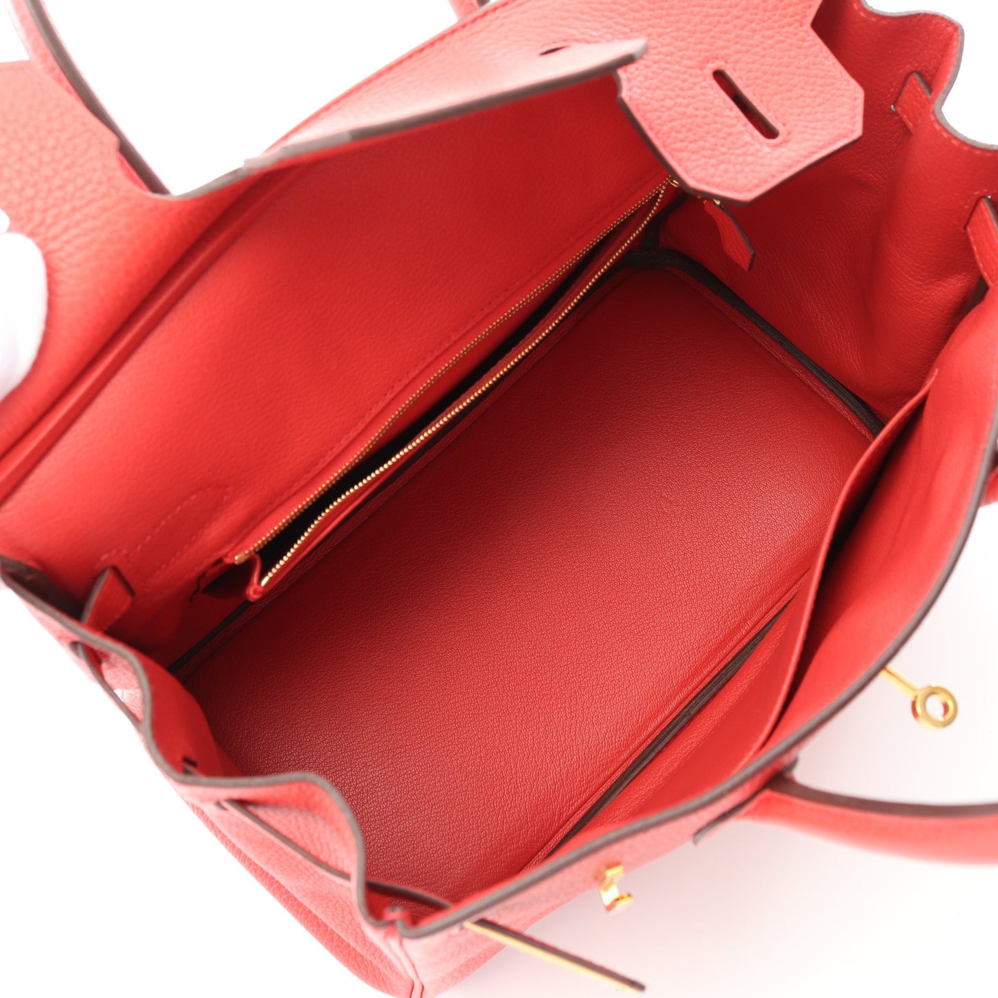 バーキン30 ルージュピヴォワンヌ ハンドバッグ トゴ ピンクレッド ゴールド金具 D刻印 エルメス バッグ HERMES
