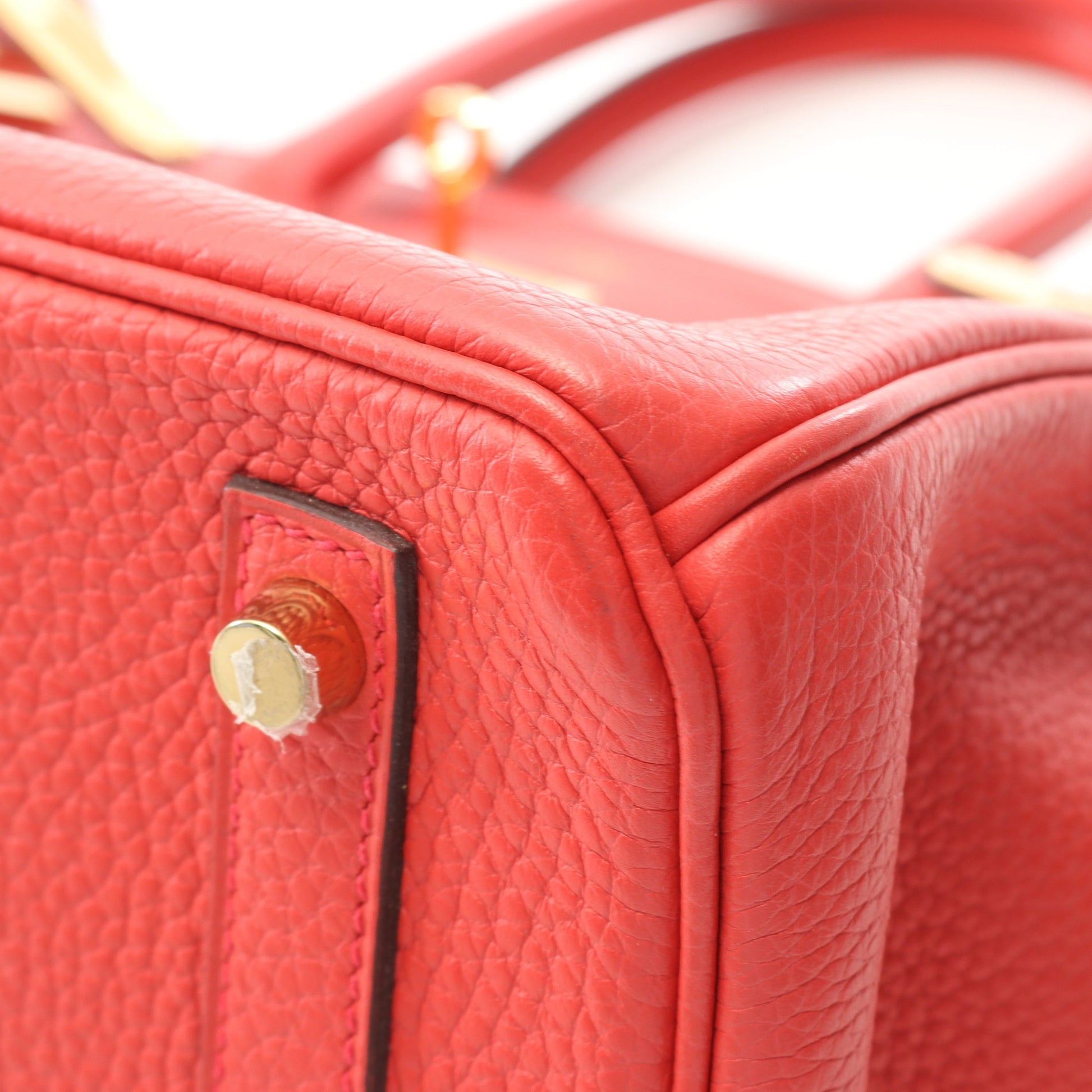 バーキン30 ルージュピヴォワンヌ ハンドバッグ トゴ ピンクレッド ゴールド金具 D刻印 エルメス バッグ HERMES