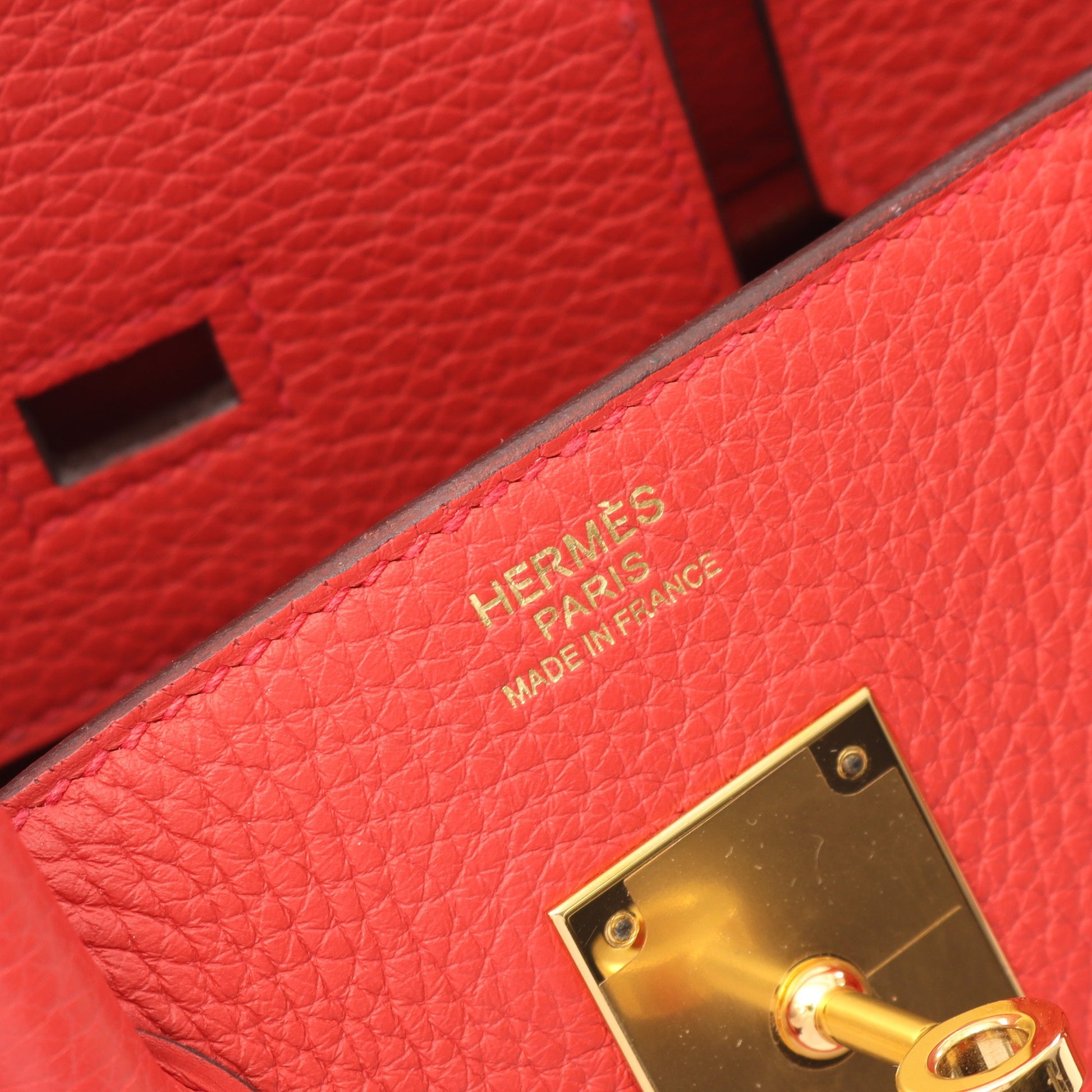 バーキン30 ルージュピヴォワンヌ ハンドバッグ トゴ ピンクレッド ゴールド金具 D刻印 エルメス バッグ HERMES