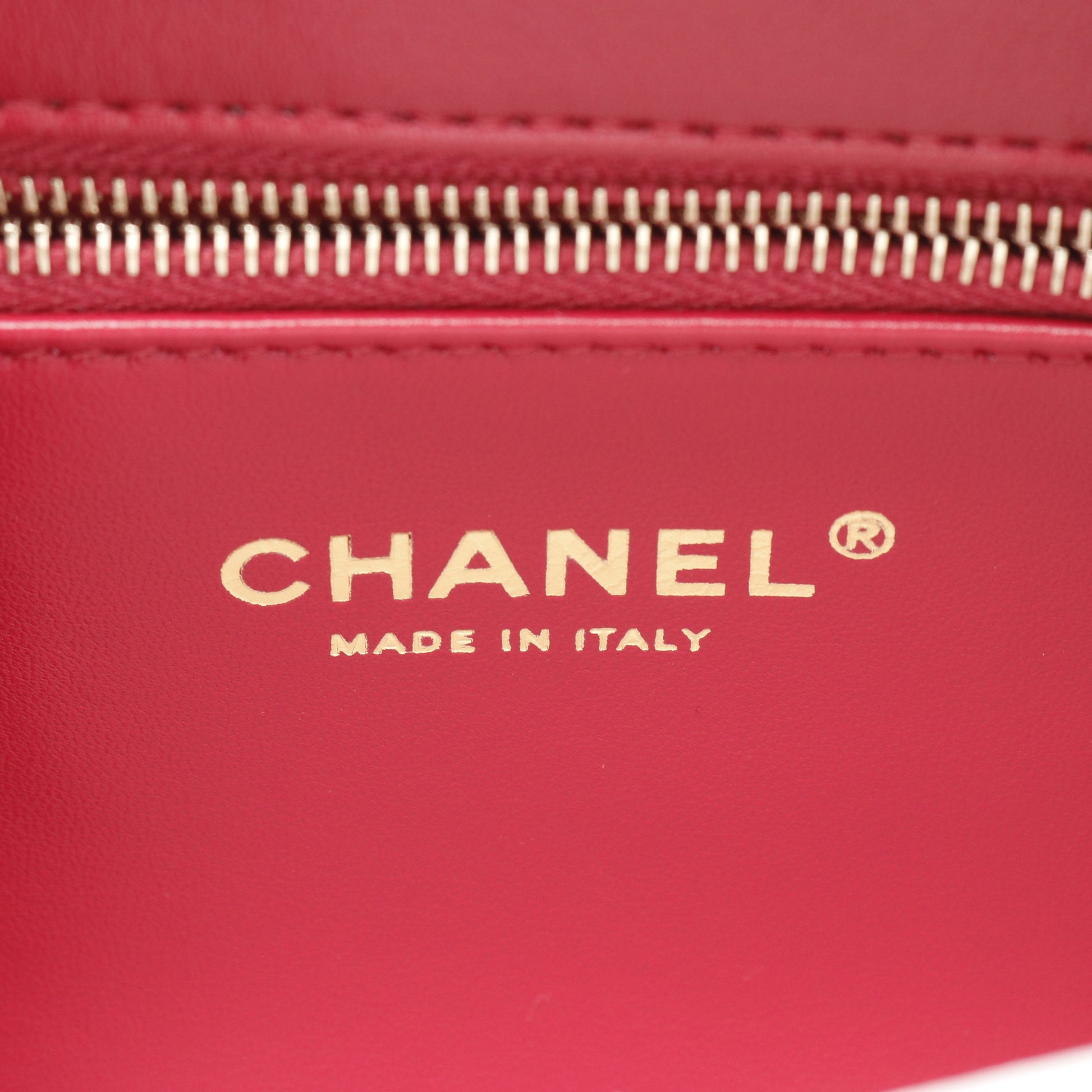 トレンディCC トップハンドル チェーンショルダーバッグ ラムスキン ピンクレッド ゴールド金具 2WAY シャネル バッグ CHANEL