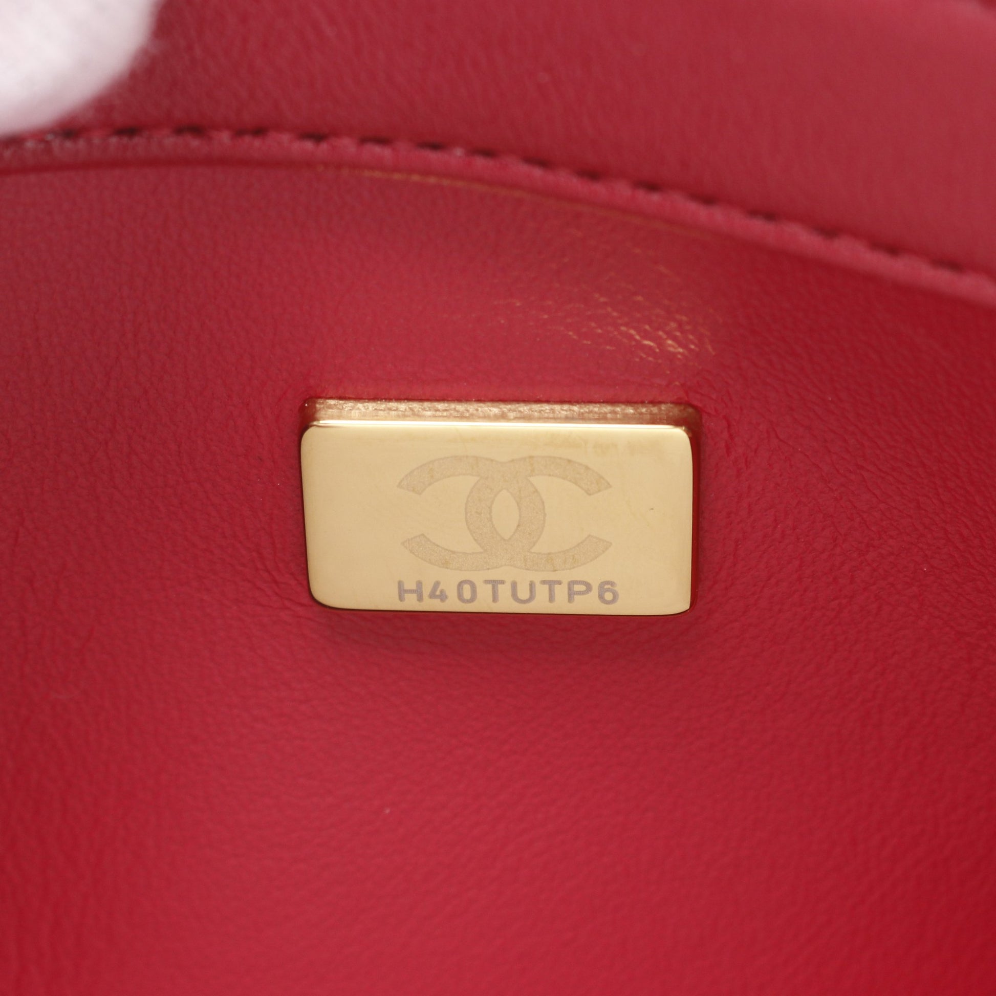 トレンディCC トップハンドル チェーンショルダーバッグ ラムスキン ピンクレッド ゴールド金具 2WAY シャネル バッグ CHANEL