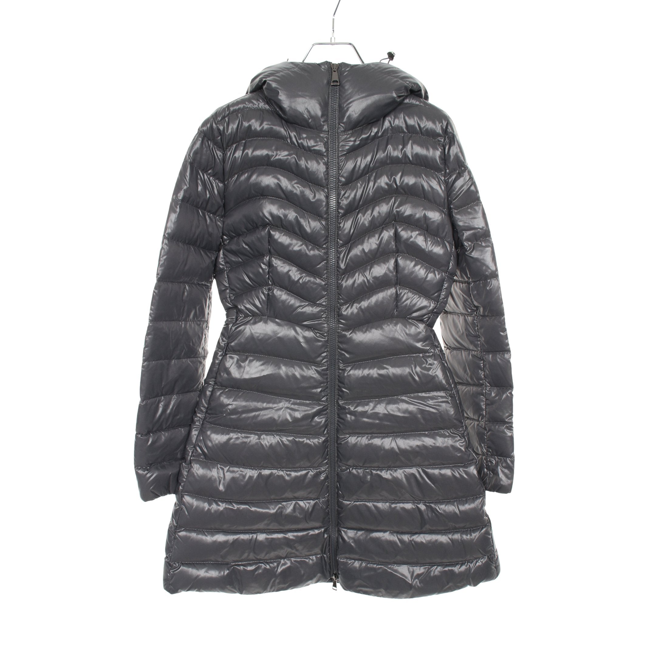モンクレール グレー フード付きダウンコート