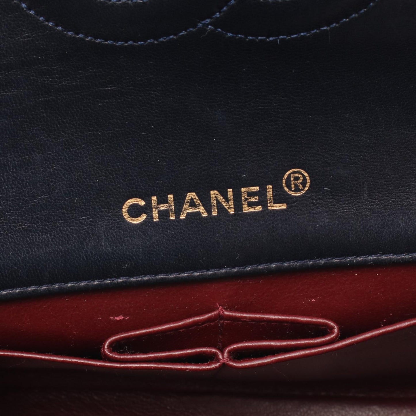 ミニマトラッセ フルフラップ チェーンショルダーバッグ ラムスキン ネイビー ゴールド金具 シャネル バッグ CHANEL