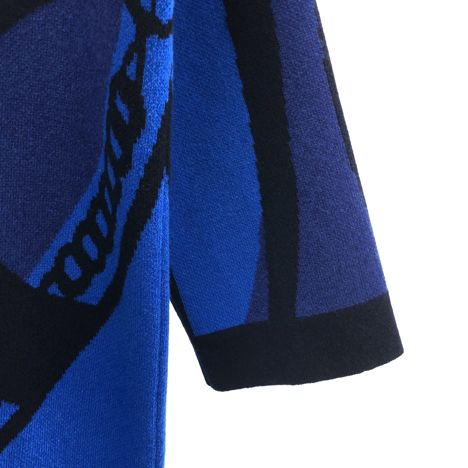 エルメス　コットンカシミヤ　カーディガン　ブルー エルメス 3E2711D8 カーディガン 34 ブルー カシミヤ コットン BRIDES