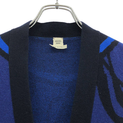 カーディガン カーディガン カシミヤ ブルー エルメス トップス HERMES
