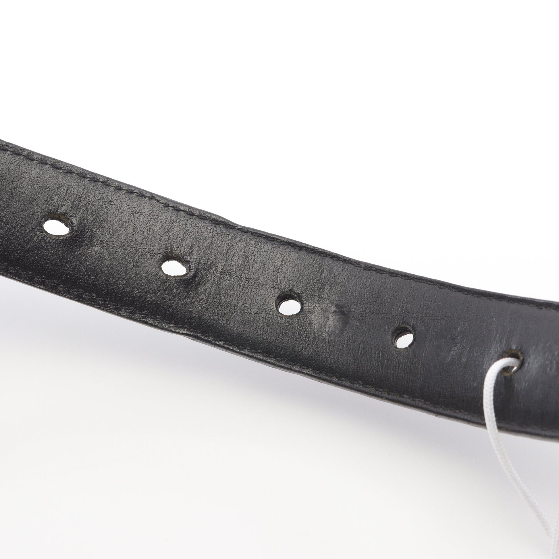 1.0STRAP 1inchスクロールレーベルリベッツ BUCKL MIL FLERKNEE シングルミリタリーフレアニー ベルト レザー ブラック クロムハーツ 財布・小物 Chrome Hearts