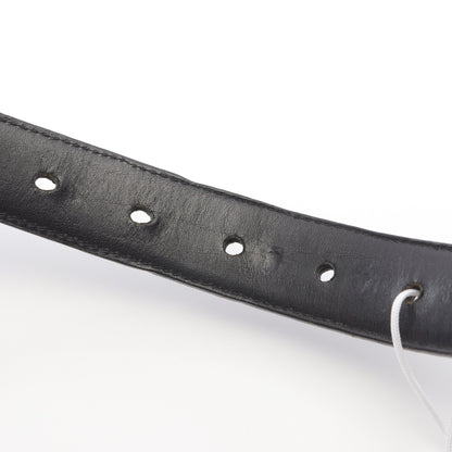 1.0STRAP 1inchスクロールレーベルリベッツ BUCKL MIL FLERKNEE シングルミリタリーフレアニー ベルト レザー ブラック クロムハーツ 財布・小物 Chrome Hearts