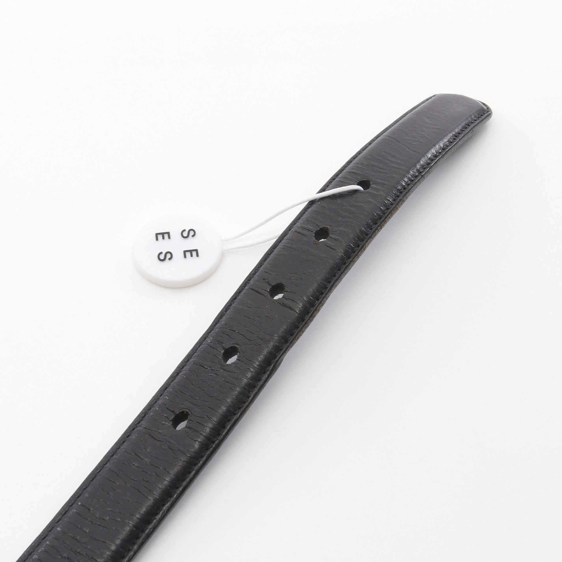 1.0STRAP 1inchスクロールレーベルリベッツ BUCKL MIL FLERKNEE シングルミリタリーフレアニー ベルト レザー ブラック クロムハーツ 財布・小物 Chrome Hearts