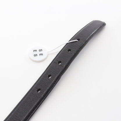 1.0STRAP 1inchスクロールレーベルリベッツ BUCKL MIL FLERKNEE シングルミリタリーフレアニー ベルト レザー ブラック クロムハーツ 財布・小物 Chrome Hearts