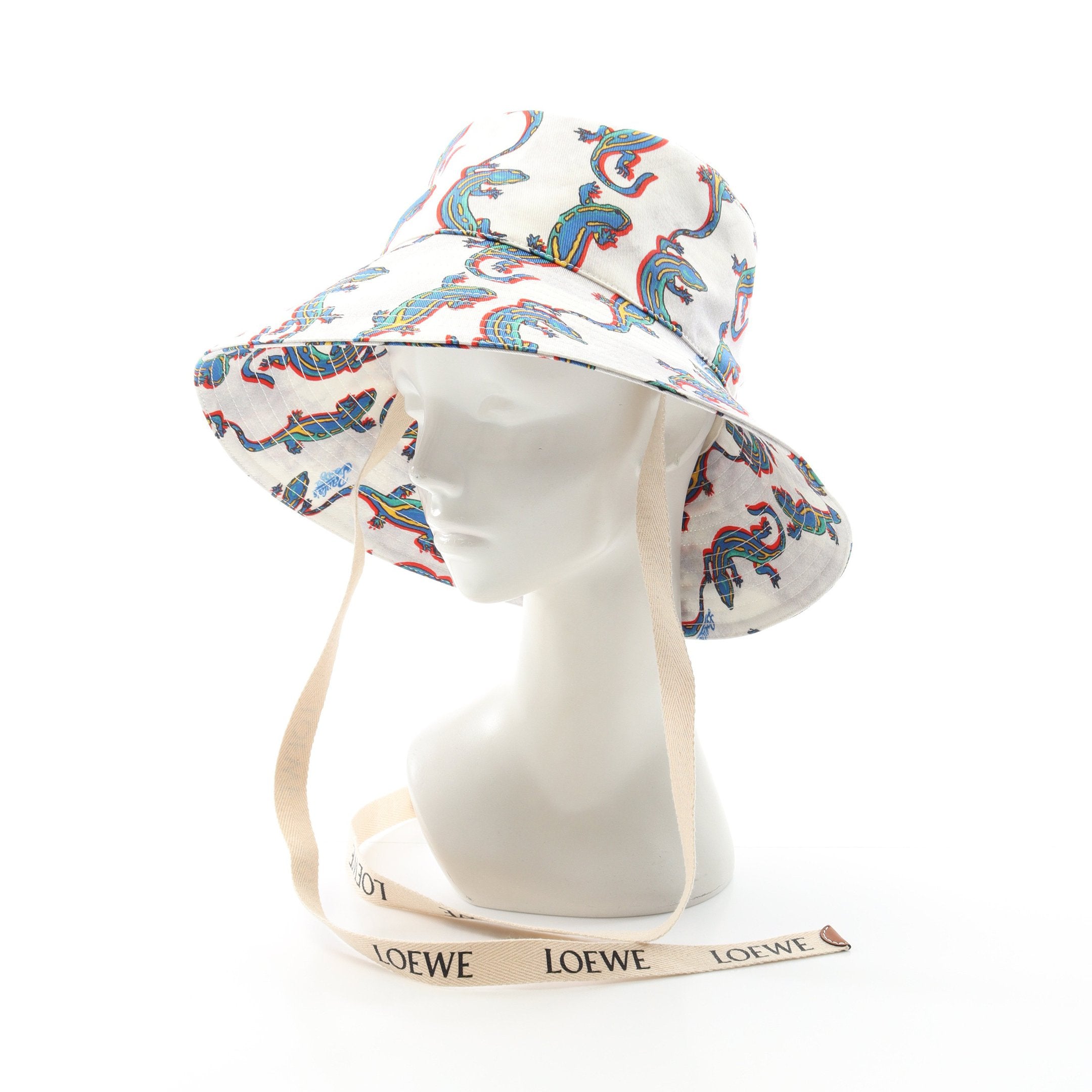 Paula's Ibiza フィッシャーマン ハット コットン ホワイト マルチ