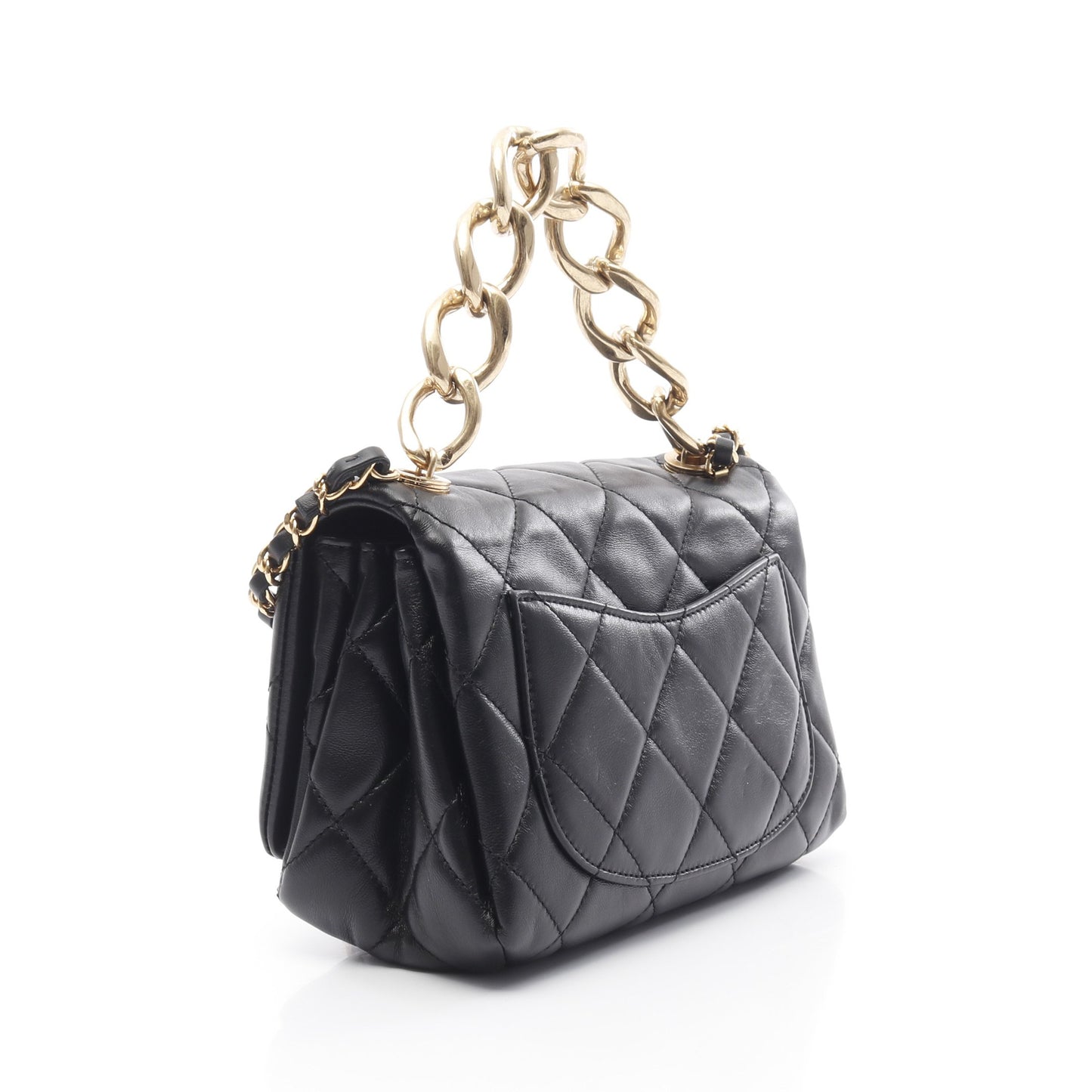 ミニマトラッセ20 チェーンショルダーバッグ レザー ブラック ゴールド金具 2WAY シャネル バッグ CHANEL