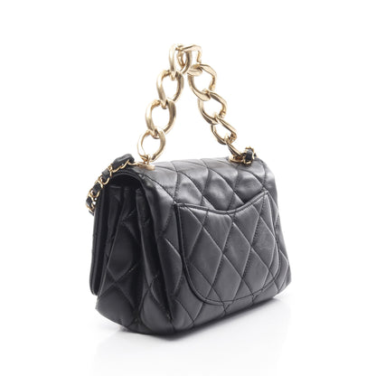 ミニマトラッセ20 チェーンショルダーバッグ レザー ブラック ゴールド金具 2WAY シャネル バッグ CHANEL
