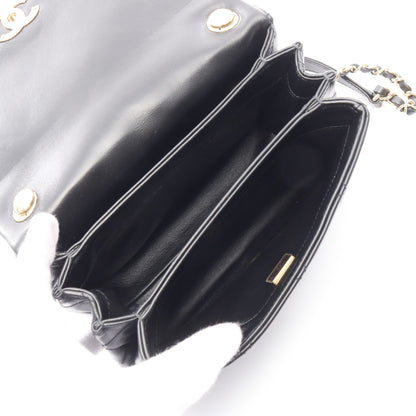 ミニマトラッセ20 チェーンショルダーバッグ レザー ブラック ゴールド金具 2WAY シャネル バッグ CHANEL