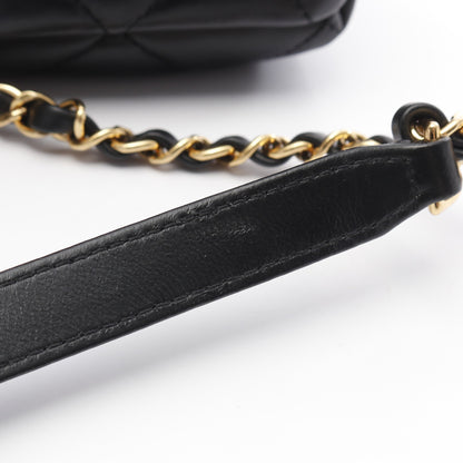 ミニマトラッセ20 チェーンショルダーバッグ レザー ブラック ゴールド金具 2WAY シャネル バッグ CHANEL