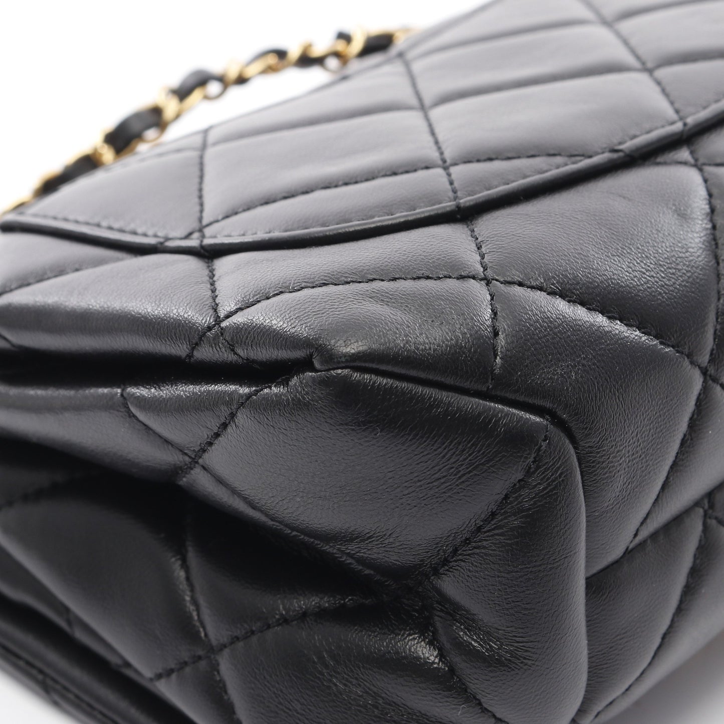 ミニマトラッセ20 チェーンショルダーバッグ レザー ブラック ゴールド金具 2WAY シャネル バッグ CHANEL
