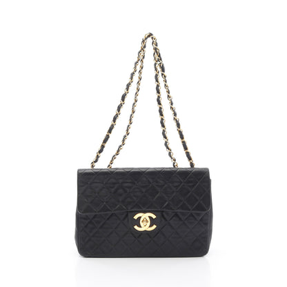 デカマトラッセ34 Wチェーンショルダーバッグ ラムスキン ブラック ゴールド金具 シャネル バッグ CHANEL