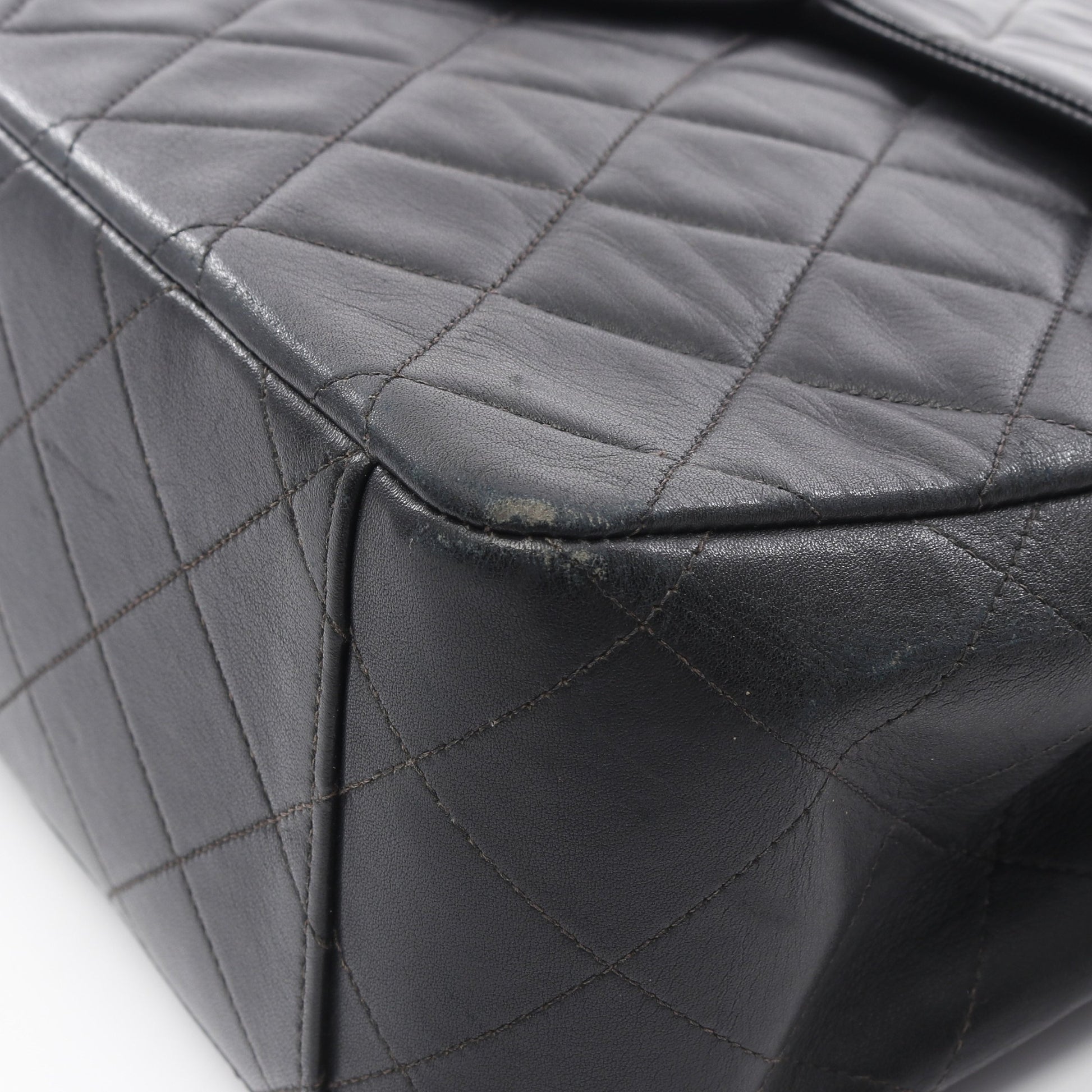 デカマトラッセ34 Wチェーンショルダーバッグ ラムスキン ブラック ゴールド金具 シャネル バッグ CHANEL