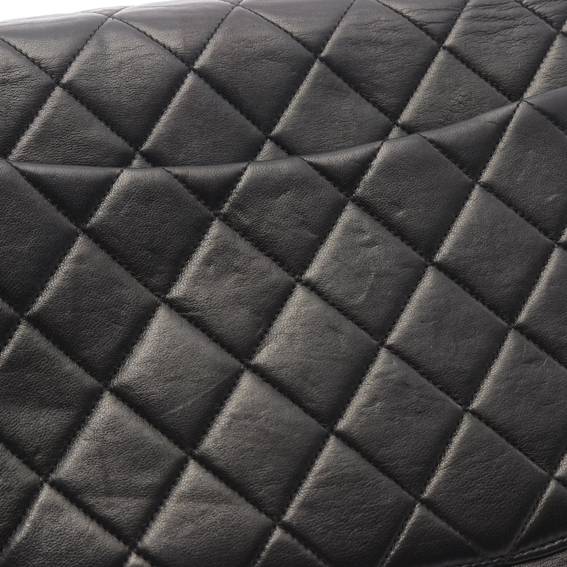 デカマトラッセ30 シングルフラップ Wチェーンショルダーバッグ ラムスキン ブラック ゴールド金具 シャネル バッグ CHANEL