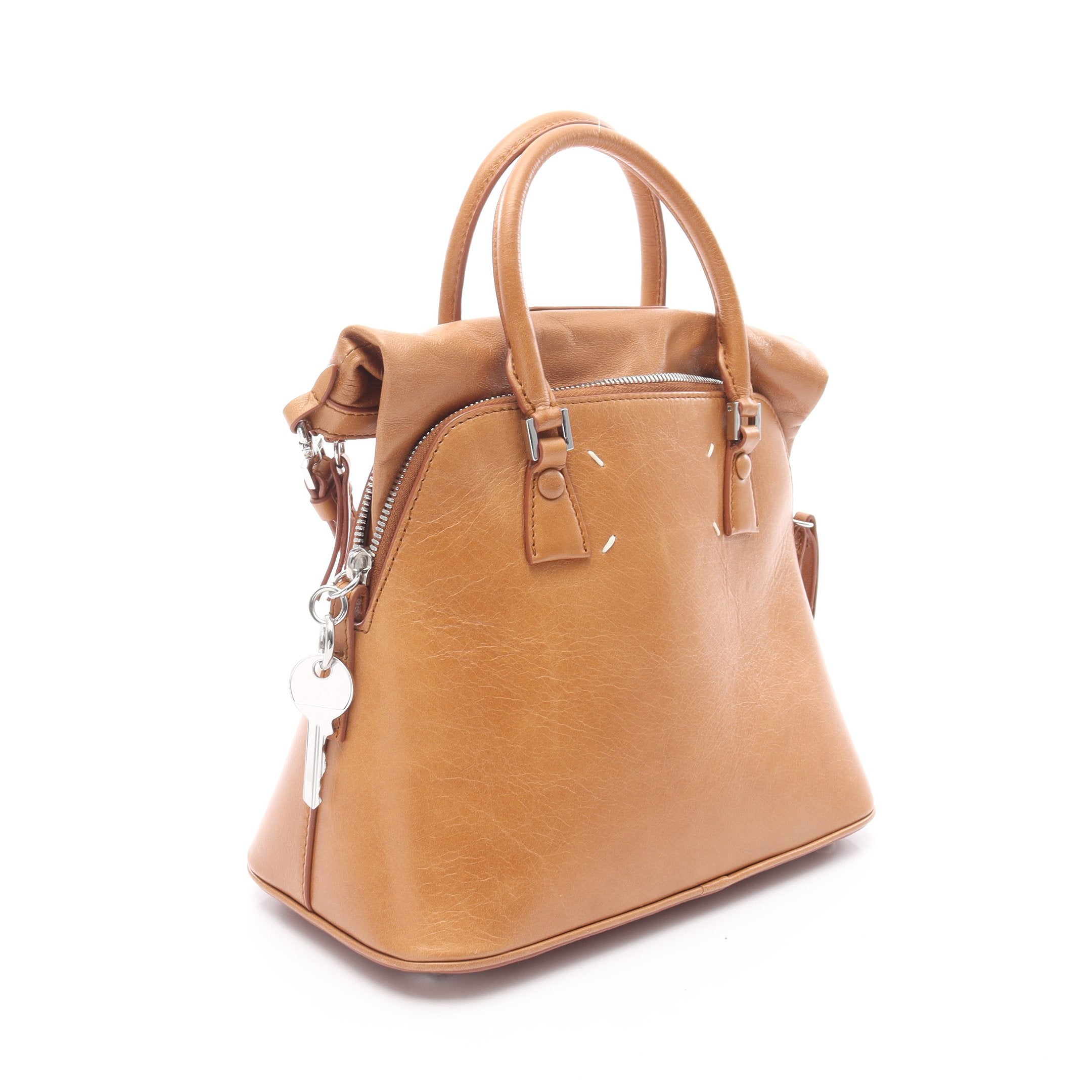 18ss Maison Margiela 11 2WAYレザーバッグ 5AC 5AC ミニバッグ ハンドバッグ レザー ブラウン 2WAY メゾンマルジェラ