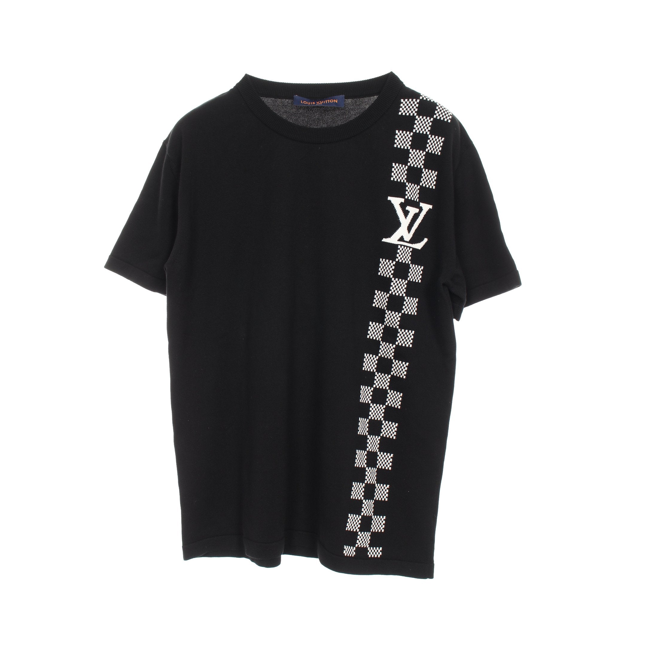 LOUIS VUITTON　ダミエストライプ ジャガード ニット Tシャツ LOUIS VUITTONダミエストライプ ジャガード ニット Tシャツ