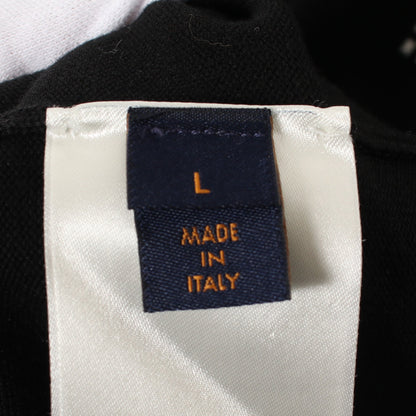 ダミエストライプ ジャガード ニット Tシャツ クルーネック 半袖 コットン ブラック ホワイト ルイヴィトン トップス LOUIS VUITTON