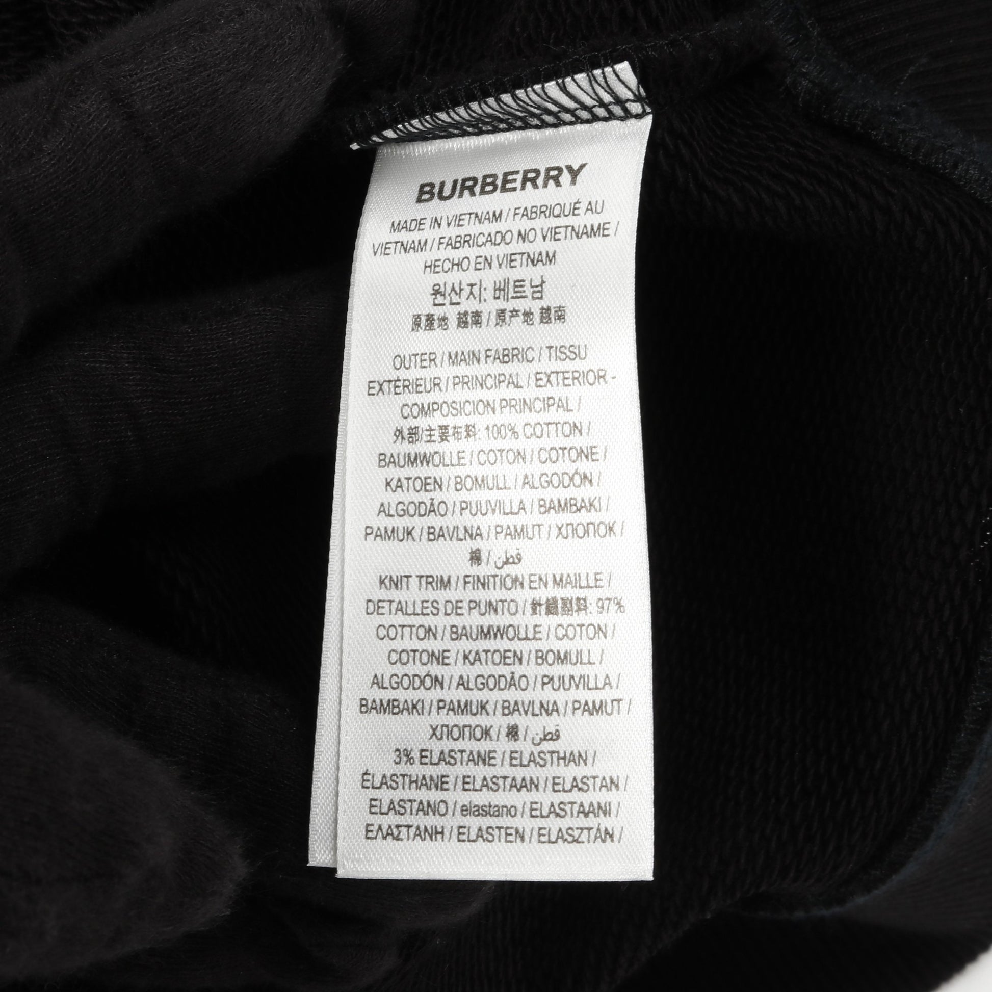 POULTER HFH ホースフェリープリント プルオーバーパーカー コットン ブラック バーバリー トップス BURBERRY