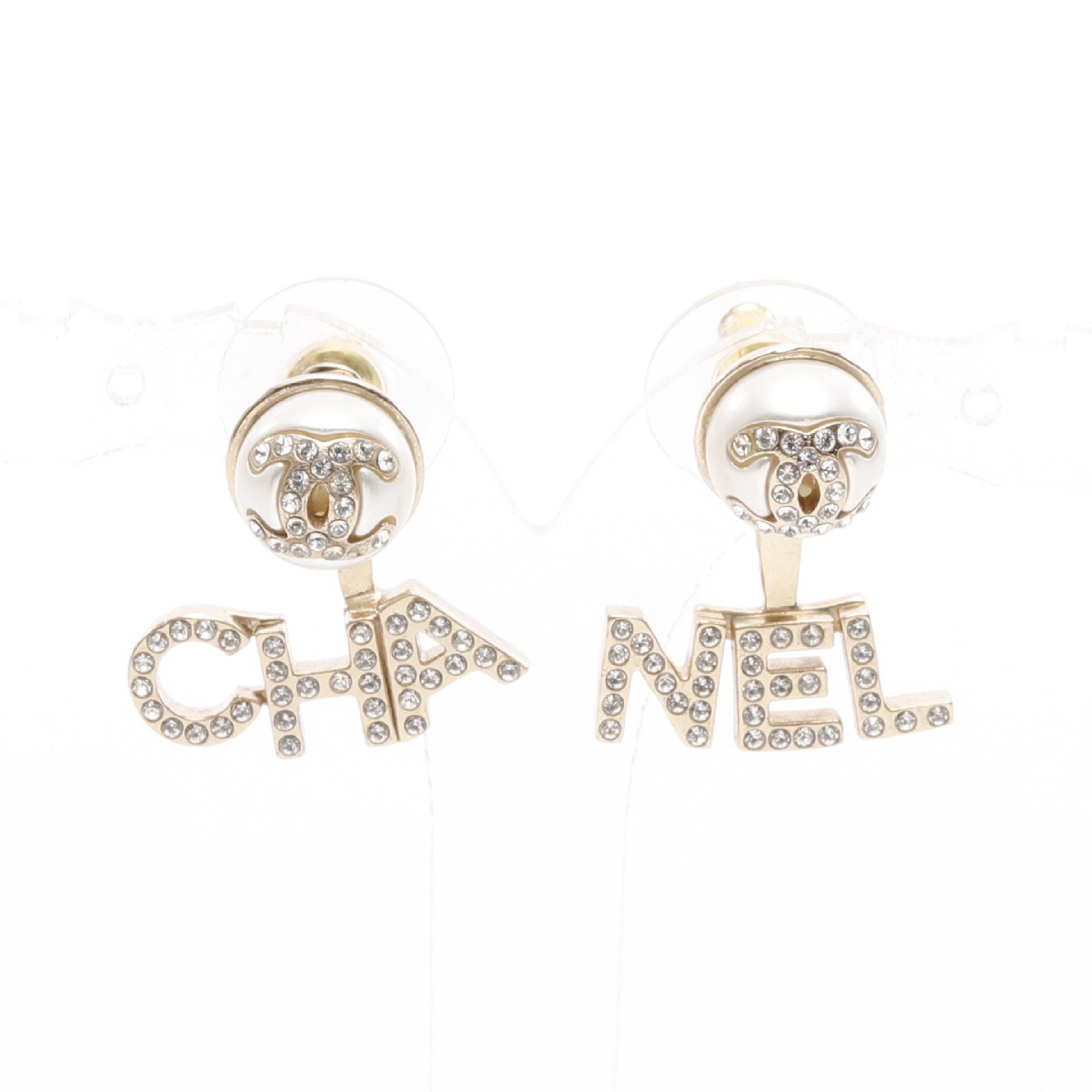 シャネル ピアス ココマーク パール ラインストーン ゴールド